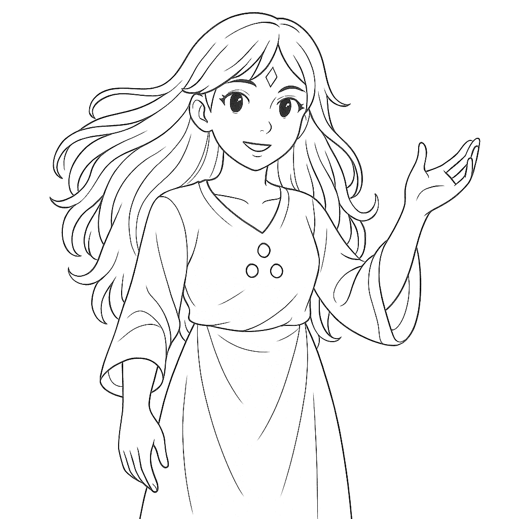 Aurora coloring page