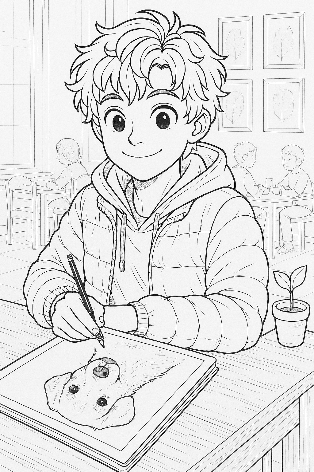 Theo coloring page